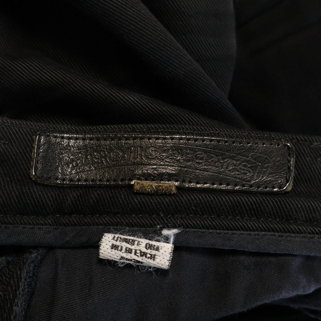 CHROME HEARTS(クロムハーツ) OLD オールド クロスボールボタン フレアニーデニムパンツ ブラック