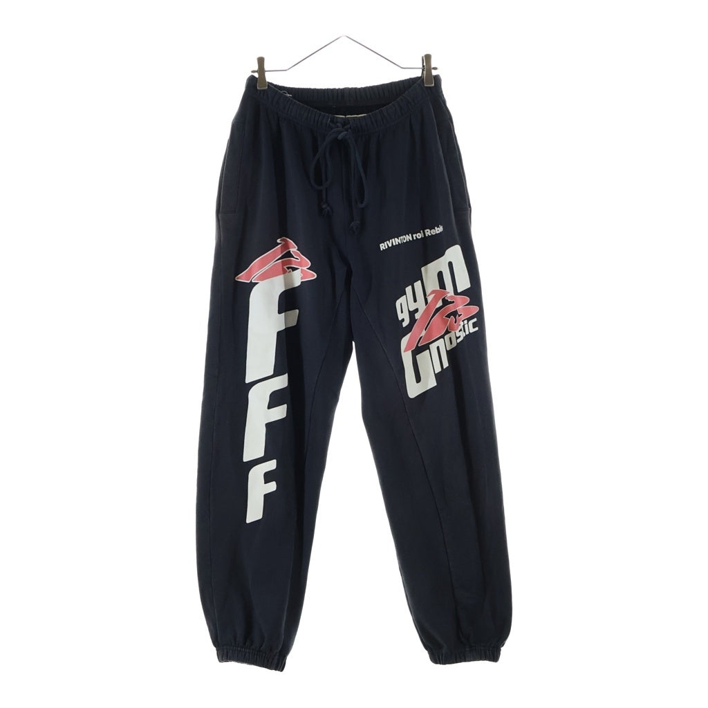 RRR123 RIVINGTON roi Rebis(リヴィントンロイレビス) FASTING FOR FASTER SWEATPANTS ヴィンテージ加工スウェットパンツ ブラック