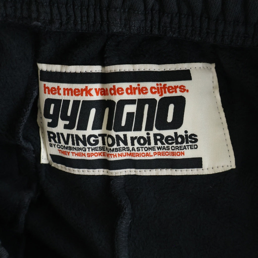 RRR123 RIVINGTON roi Rebis(リヴィントンロイレビス) FASTING FOR FASTER SWEATPANTS ヴィンテージ加工スウェットパンツ ブラック