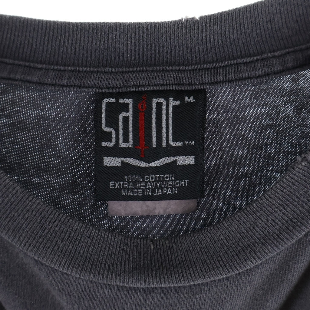 SAINT MICHAEL(セントマイケル) SS TEE SM6 BLACK クルーネック ヴィンテージ加工 Tシャツ ブラック SM-YS8-0000-003