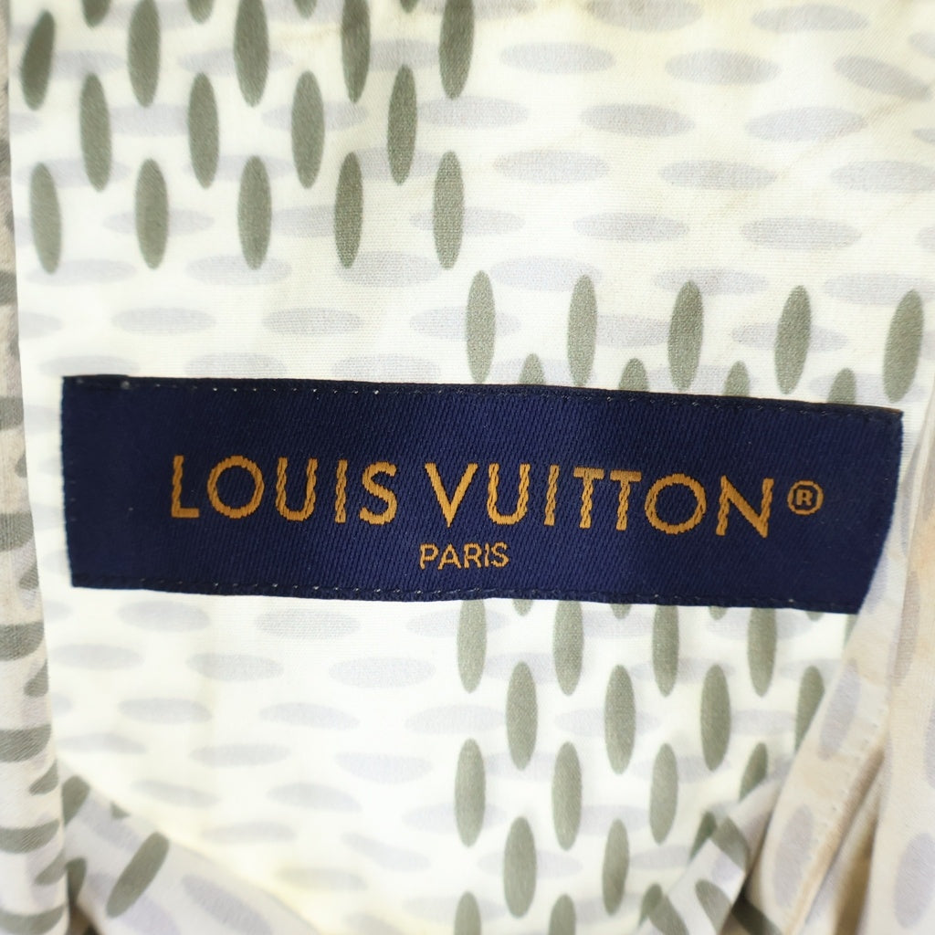 LOUIS VUITTON(ルイヴィトン) 24SS ダミエパターン ロングスリーブ 長袖シャツ ホワイト RM241-HQT-HQS81W