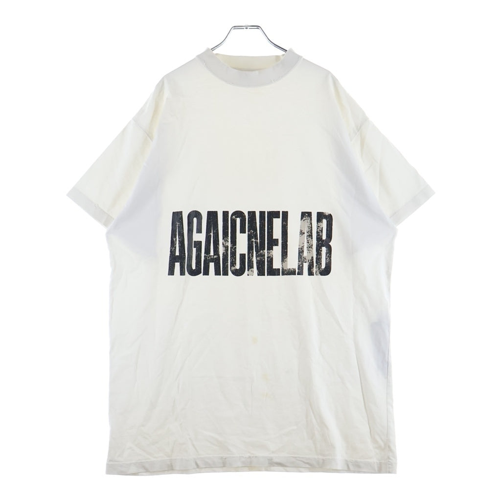 BALENCIAGA(バレンシアガ) ブランドロゴ バックプリント クルーネック 半袖Tシャツカットソー ホワイト 787349