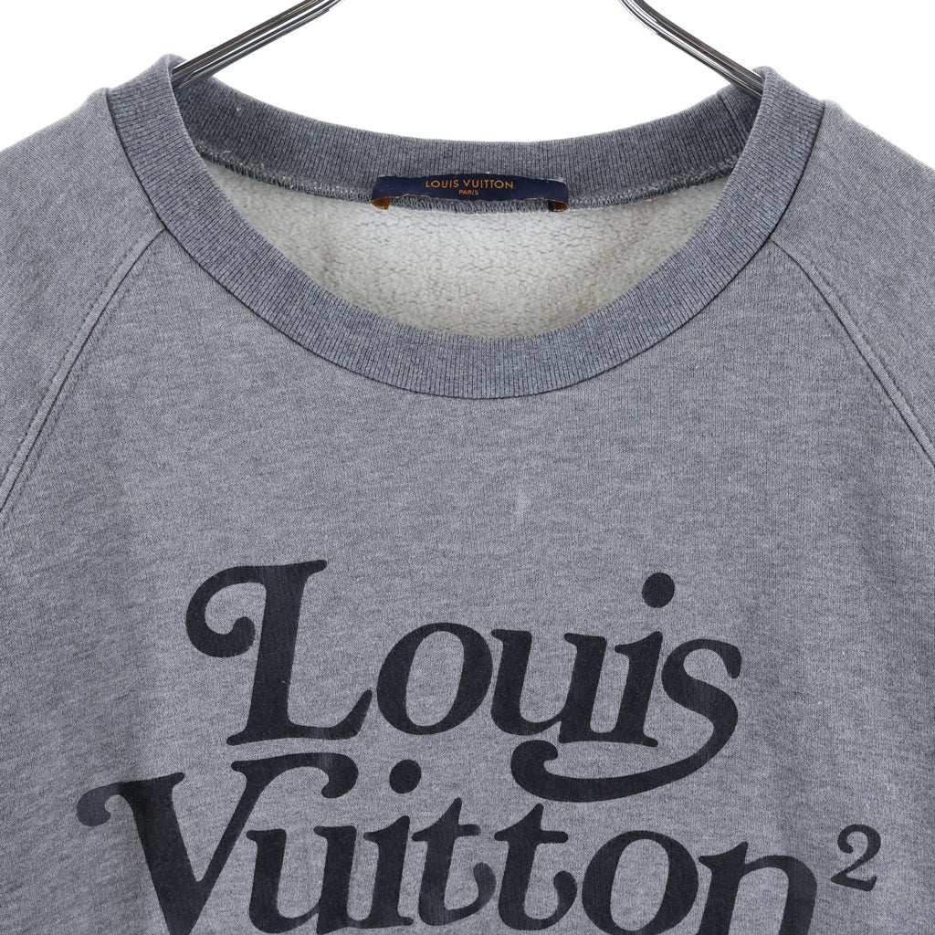 LOUIS VUITTON(ルイヴィトン) 20AWスクエアードロゴクルーネックスウェットトレーナー グレー RM202M UYR HJY13W