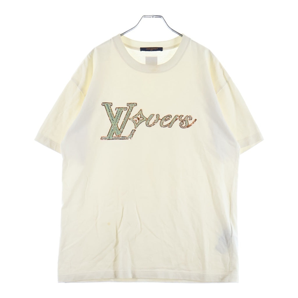LOUIS VUITTON(ルイヴィトン) 24AW LVLovers ビジューロゴ装飾 半袖Tシャツ ホワイト RM242MM NPL HRY29W