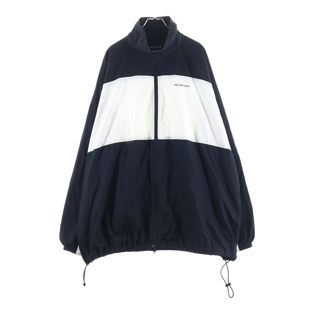 BALENCIAGA(バレンシアガ) 19SS TRACKSUIT POPLIN SHIRT JACKET ナイロントラックジャケット ブラック/ホワイト 571434