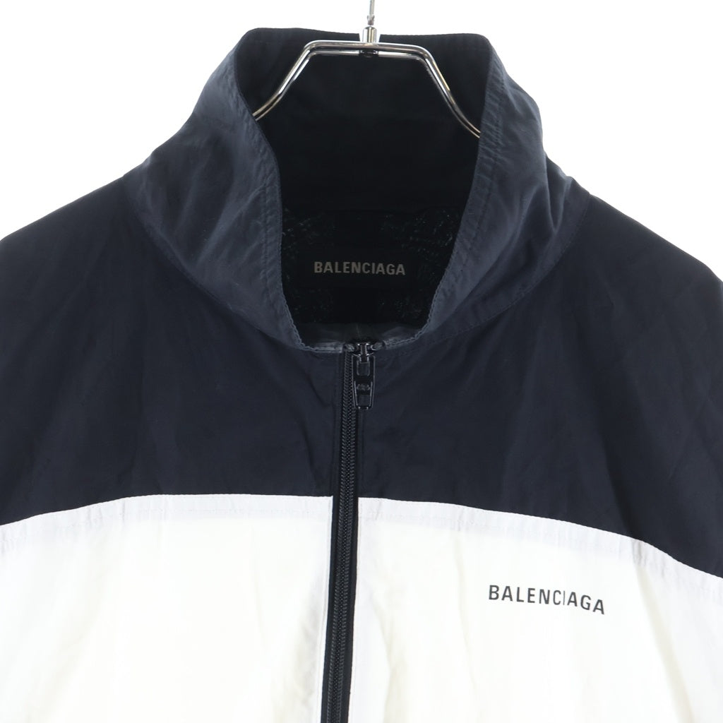 BALENCIAGA(バレンシアガ) 19SS TRACKSUIT POPLIN SHIRT JACKET ナイロントラックジャケット ブラック/ホワイト 571434