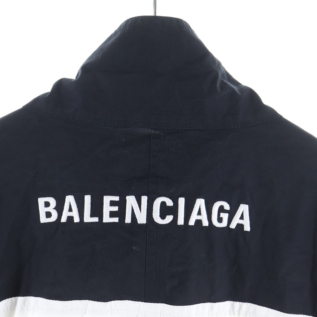 BALENCIAGA(バレンシアガ) 19SS TRACKSUIT POPLIN SHIRT JACKET ナイロントラックジャケット ブラック/ホワイト 571434