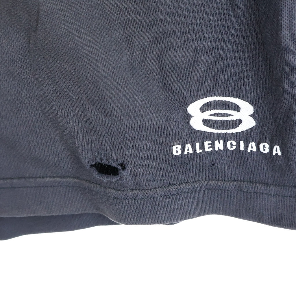 BALENCIAGA(バレンシアガ) 24AW LARGE SHORTS ロゴプリント ラージショーツ ショートパンツ ブラック 795261
