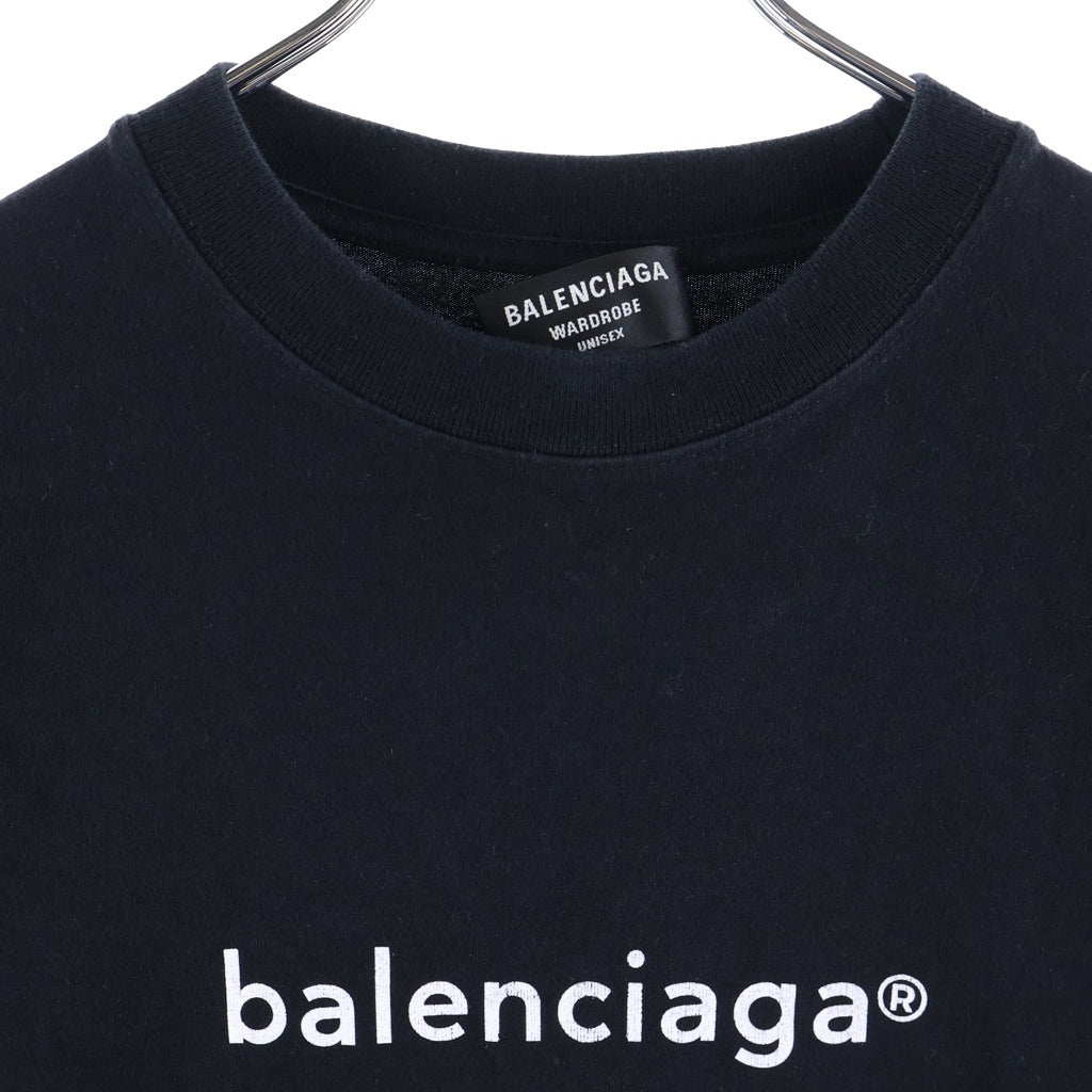 BALENCIAGA(バレンシアガ) 22AW ロゴ ダメージ加工 コットン クルーネック半袖Tシャツ カットソー 612966