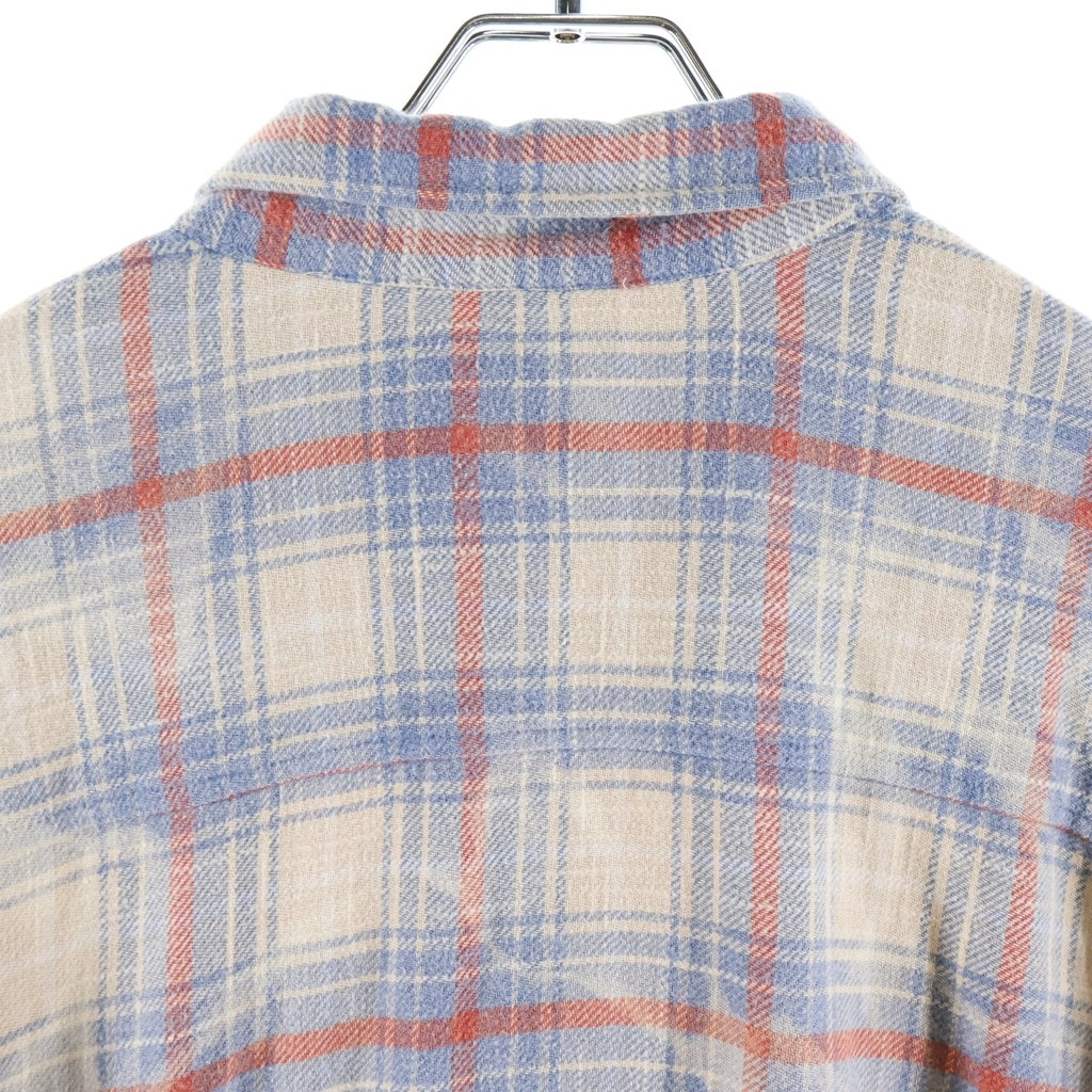 R13(アールサーティーン) Shredded Seam Drop Neck Shirt ダメージ加工 チェックシャツ マルチカラー R13WR075-RR342B