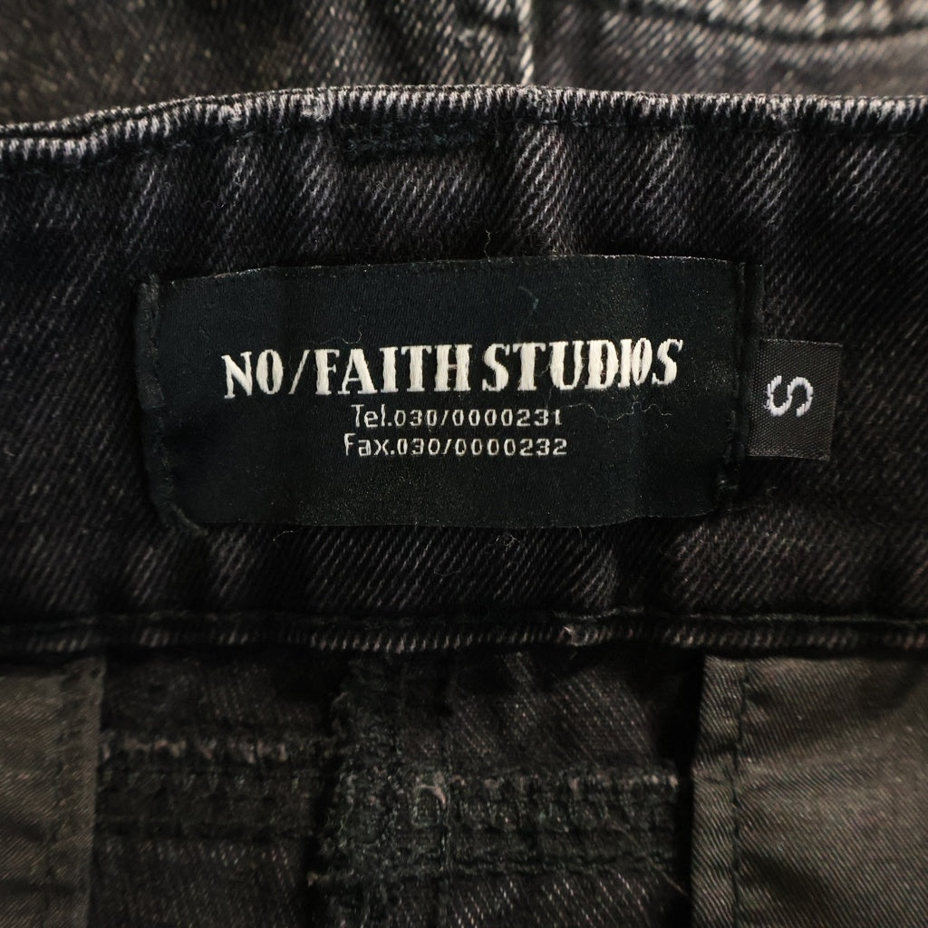 NO/FAITH STUDIOS(ノーフェイスストゥディオス) WAVE HEAVY DENIM ウェーブヘビーデニムパンツ ブラック