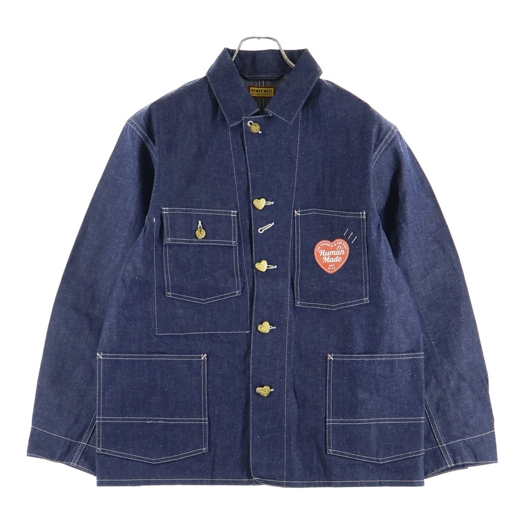 HUMAN MADE(ヒューマンメイド) DENIM COVERALLS デニムカバーオール ジャケット インディゴ HM30JK048