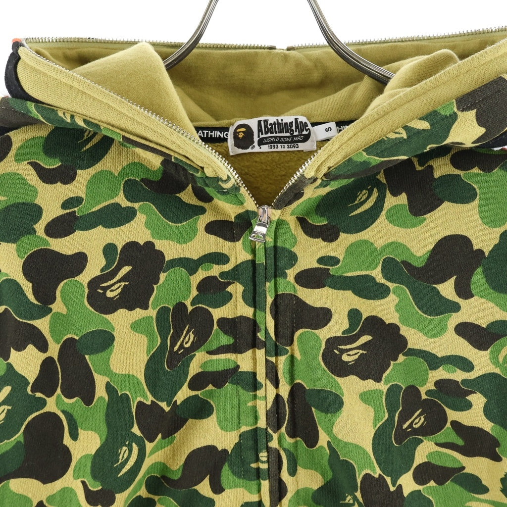 A BATHING APE(アベイシングエイプ) カモフラージュ柄 ジップアップフーディ パーカー カーキ 001ZPM201003M