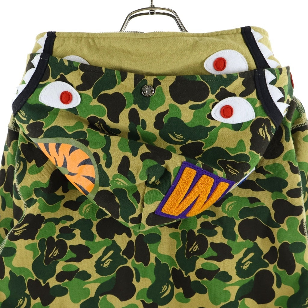 A BATHING APE(アベイシングエイプ) カモフラージュ柄 ジップアップフーディ パーカー カーキ 001ZPM201003M