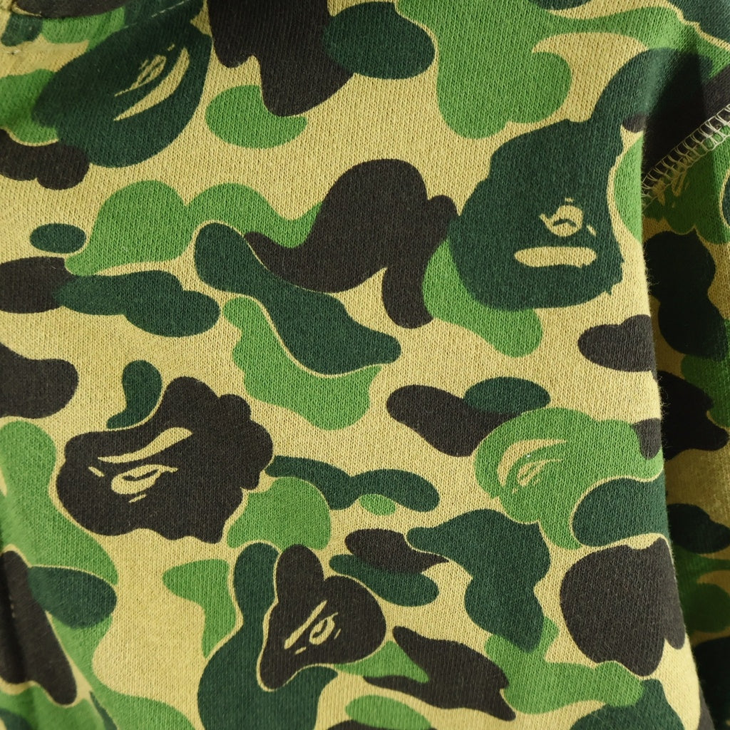 A BATHING APE(アベイシングエイプ) カモフラージュ柄 ジップアップフーディ パーカー カーキ 001ZPM201003M