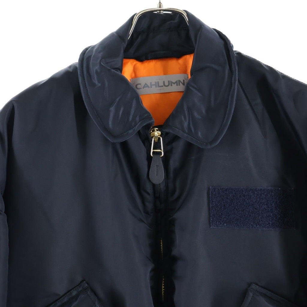CAHLUMN(カウラム) Magazine Pocket Flight Jacket マガジンポケット フライトジャケット MA-1 ボンバー ブルゾンジャケット ネイビー 234-1584