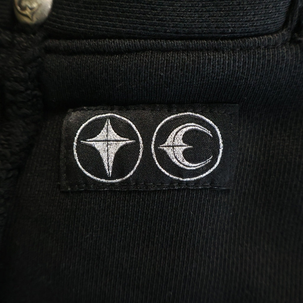 THUG CLUB(サグクラブ) 24SS Dragon Sweat Pant ドラゴンプリント ダメージ加工 スウェットパンツ ブラック TC24PT1502
