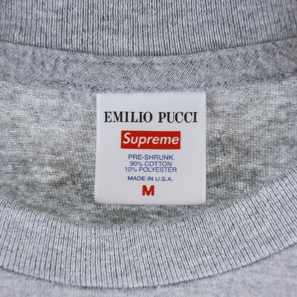 SUPREME(シュプリーム) 21SS Emilio Pucci Box Logo Tee エミリオ プッチ ボックスロゴ クルーネック半袖Tシャツ カットソー グレー