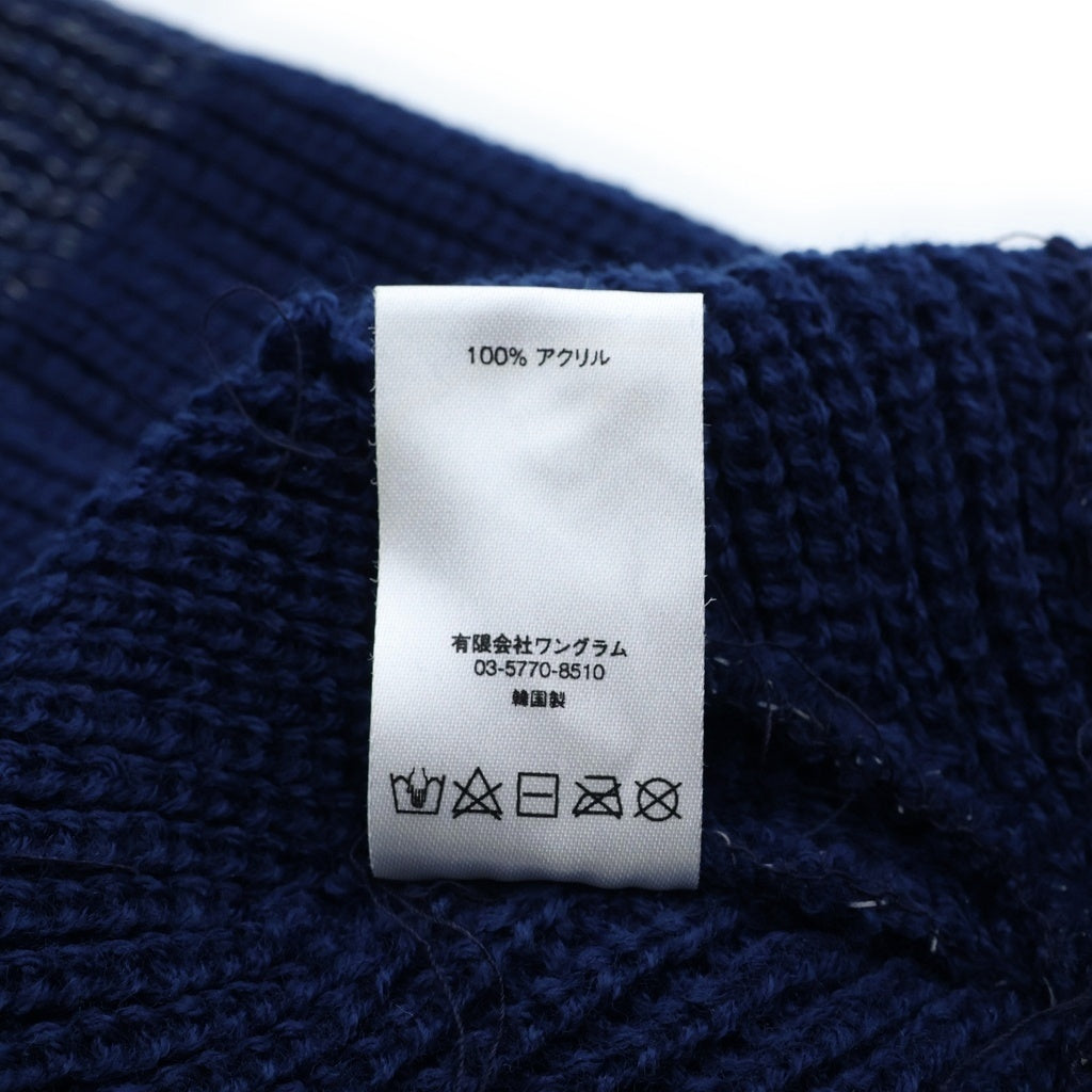 SUPREME(シュプリーム) 17AW Reflective Loose Gauge Beanie リフレクティブ ルーズ ゲージ ニットビーニー 帽子 ネイビー