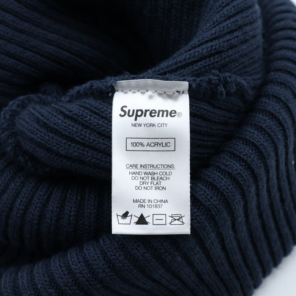 SUPREME(シュプリーム) Overdyed Beanie オーバーダイ スモールボックスロゴ ニットビーニー 帽子 ネイビー