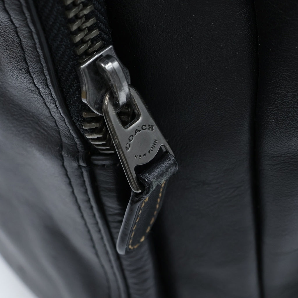 COACH(コーチ) レザー バックパック リュック ブラック