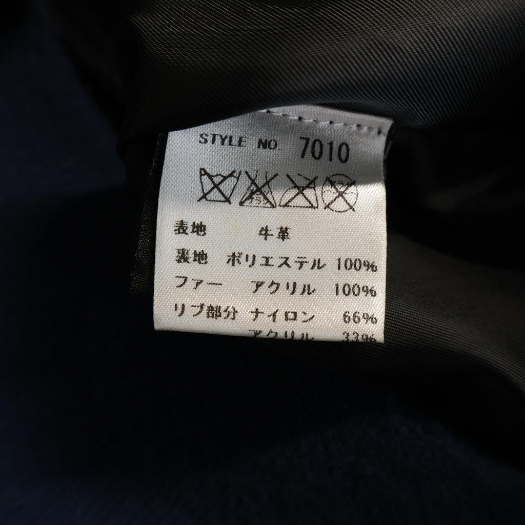 SCHOTT(ショット) #184SM A-2 襟ボア ライナー付レザーフライトジャケット ブルゾンジャケット ネイビー