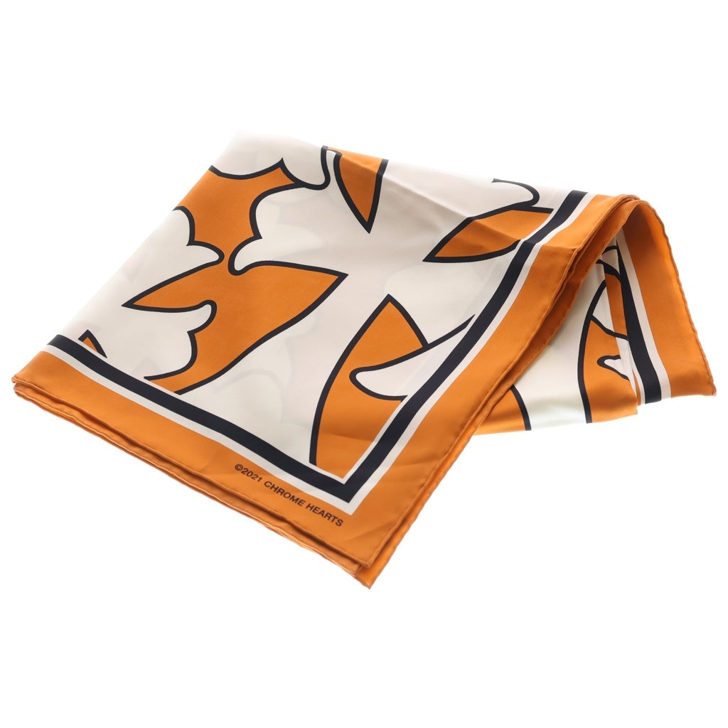 CHROME HEARTS(クロムハーツ) CH SCARF セメタリープリントシルクスカーフ オレンジ