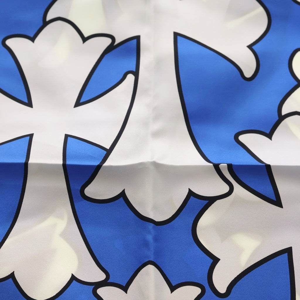 CHROME HEARTS(クロムハーツ) CH SCARF セメタリープリントシルクスカーフ ブルー