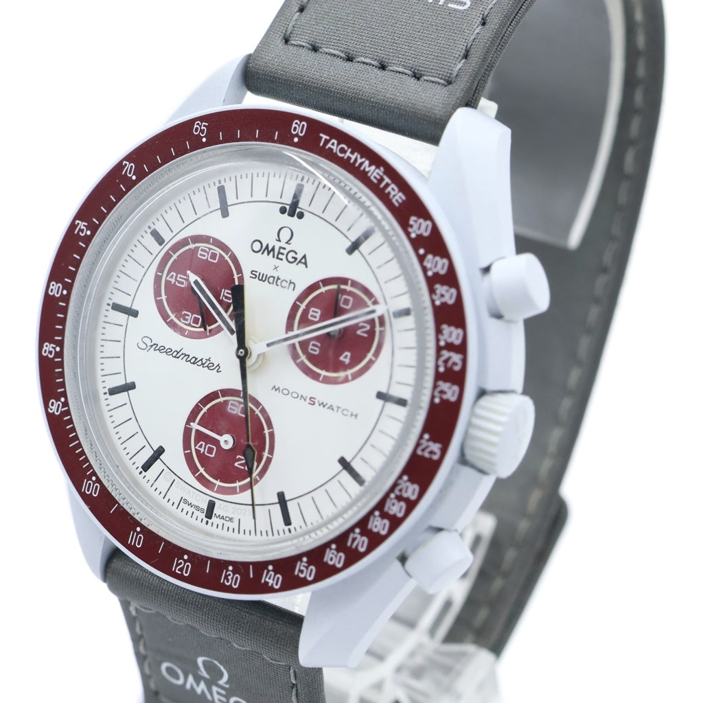 OMEGA(オメガ) ×SWATCH Mission to Pluto スウォッチ ミッション トゥ プルート グレー/ブラウン SO33M101