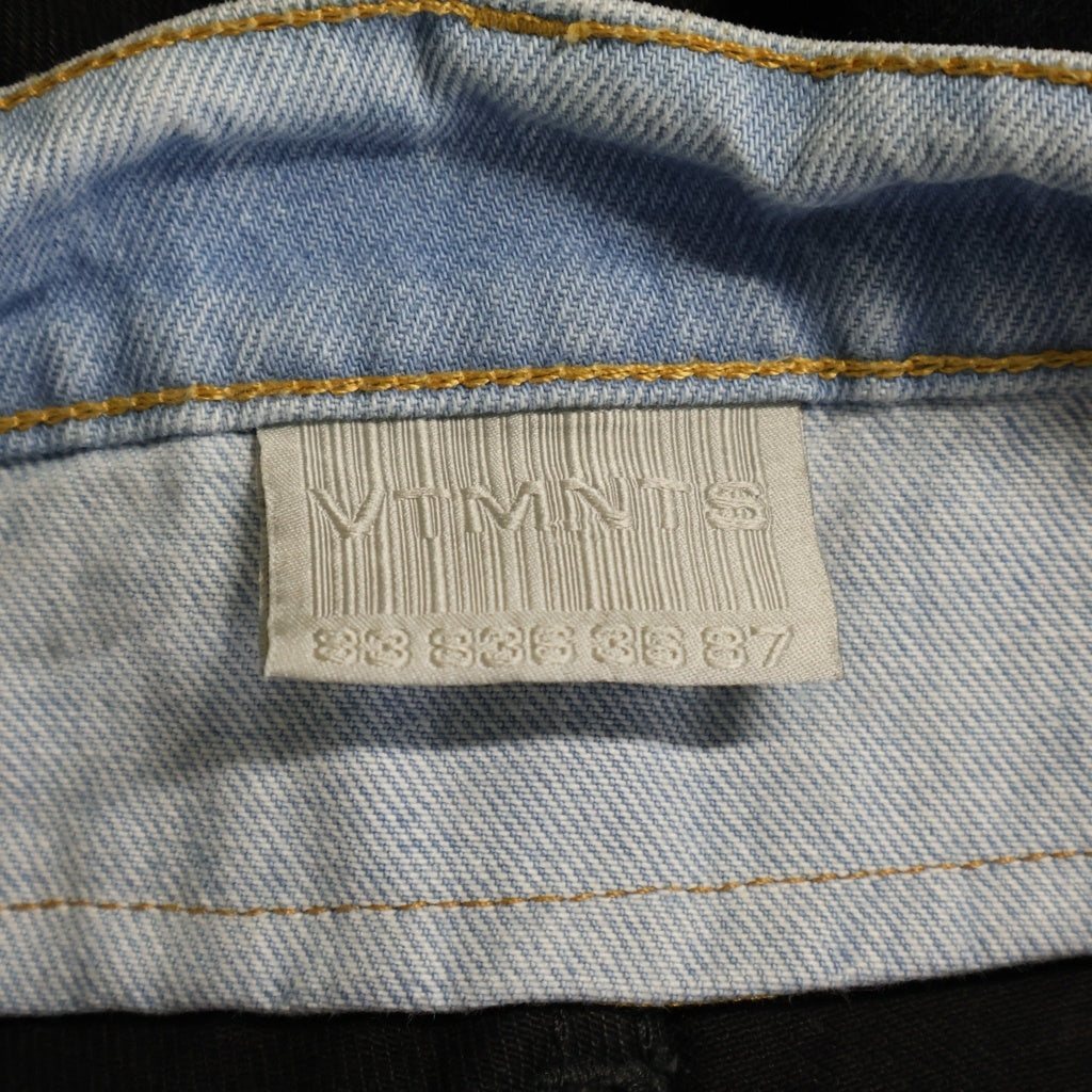 VTMNTS(ブイティーエムエヌティーエス) 23AW double waist straight jeans ダブルウエスト ストレートジーンズ デニム VL18PA450B ブラック