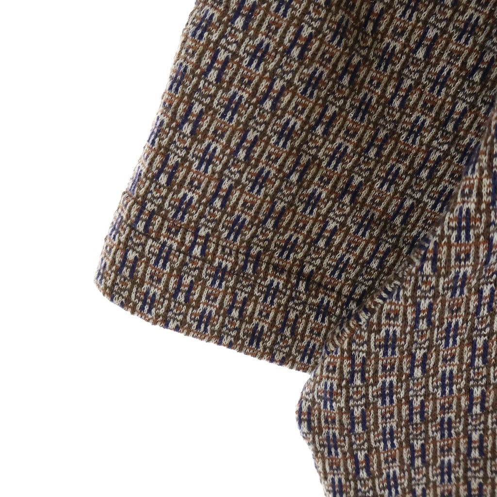 STUSSY(ステューシー) 90S OLD JACQUARD POCKET S/S T-SHIRT オールド ジャガード フロントポケット クルーネック半袖Tシャツカットソー ブラウン
