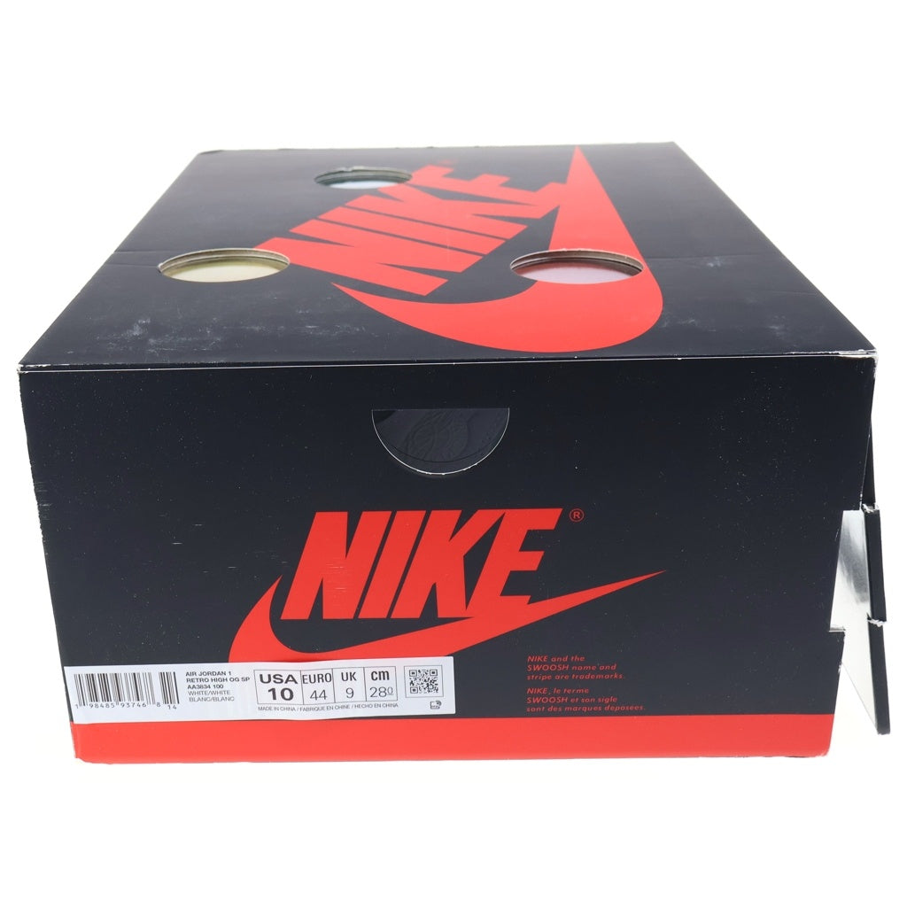 NIKE(ナイキ) ×V.A.A AIR JORDAN 1 RETRO HIGH OG ALASKA エアジョーダン1 ヴァージルアブローアーカイブ アラスカ ハイカットスニーカー US10/28.0cm ホワイト AA3834-100