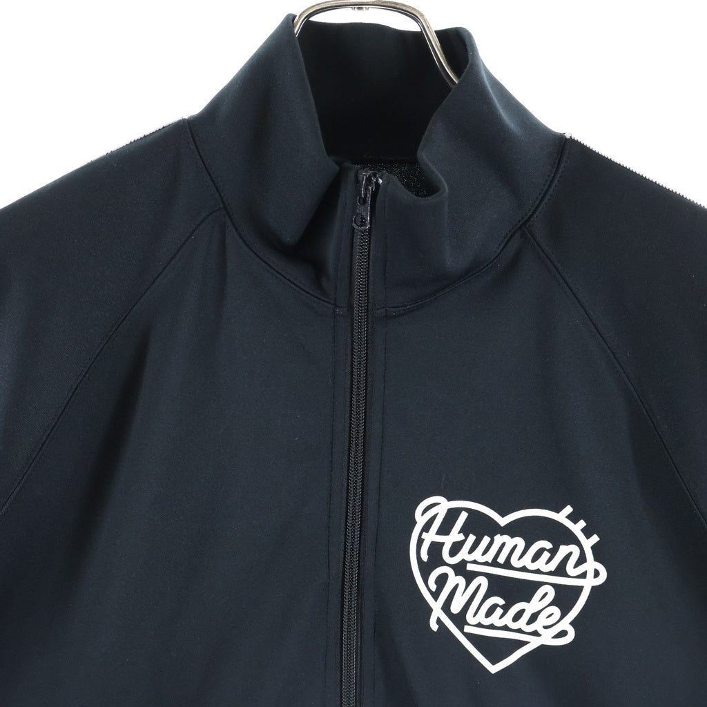 HUMAN MADE(ヒューマンメイド) 23SS TRACK JACKET 両面ハートロゴプリント ジップアップトラックジャケット ブラック