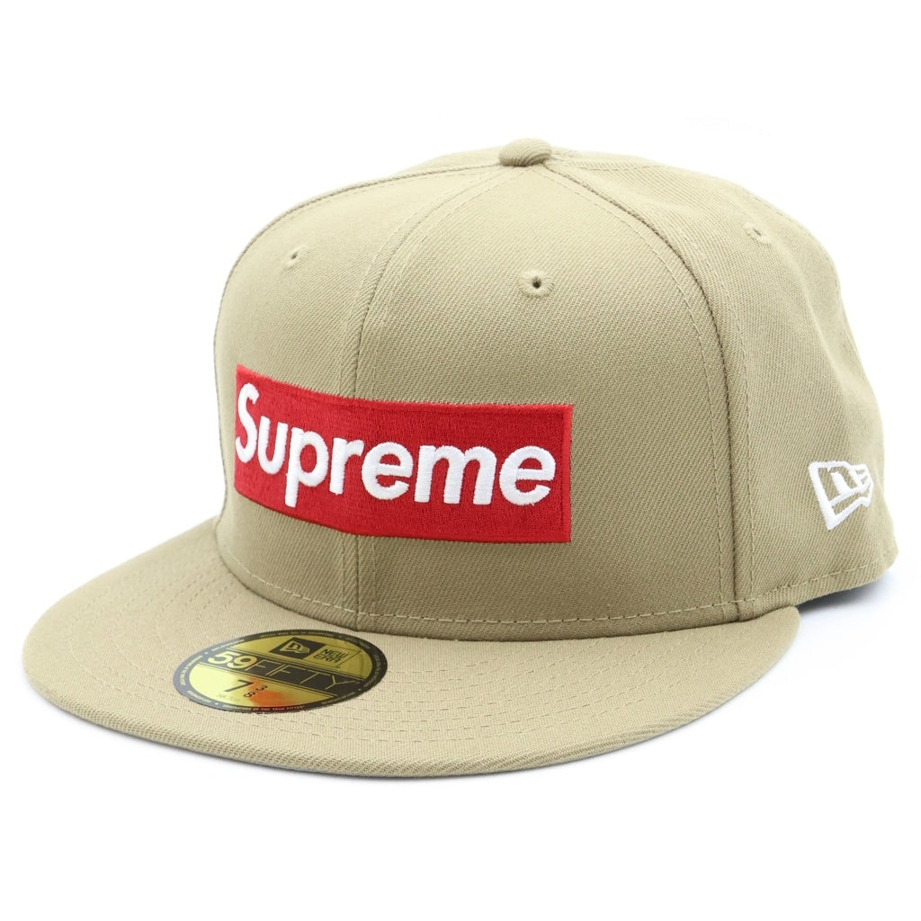 SUPREME(シュプリーム) 24AW ×NEW ERA Grinch Box Logo Cap ニューエラ グリンチ ボックスロゴ刺繍 ベースボールキャップ 帽子 ベージュ