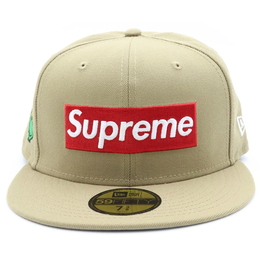 SUPREME(シュプリーム) 24AW ×NEW ERA Grinch Box Logo Cap ニューエラ グリンチ ボックスロゴ刺繍 ベースボールキャップ 帽子 ベージュ