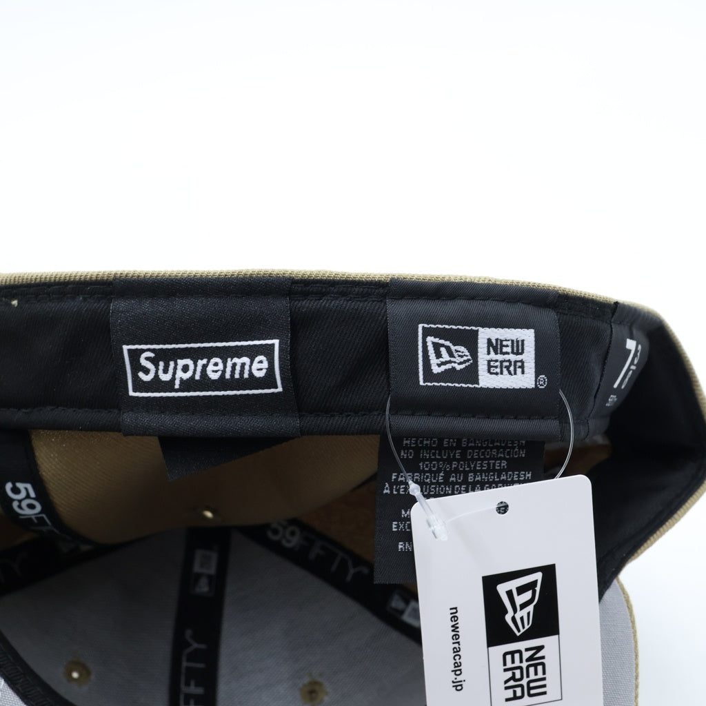 SUPREME(シュプリーム) 24AW ×NEW ERA Grinch Box Logo Cap ニューエラ グリンチ ボックスロゴ刺繍 ベースボールキャップ 帽子 ベージュ