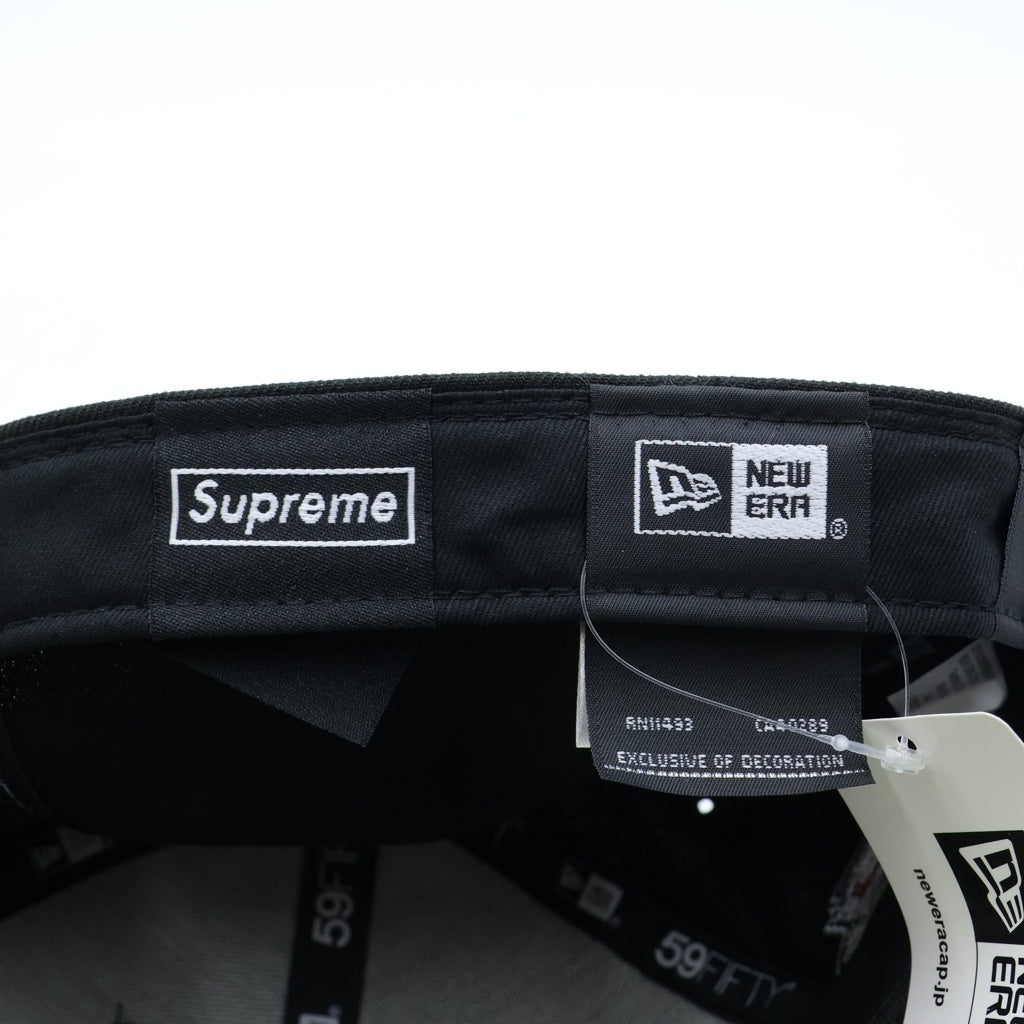 SUPREME(シュプリーム) 21AW ×NEW ERA No Comp Box Logo Cap ニューエラ ノーコンプ ボックスロゴ ベースボールキャップ 帽子 ブラック