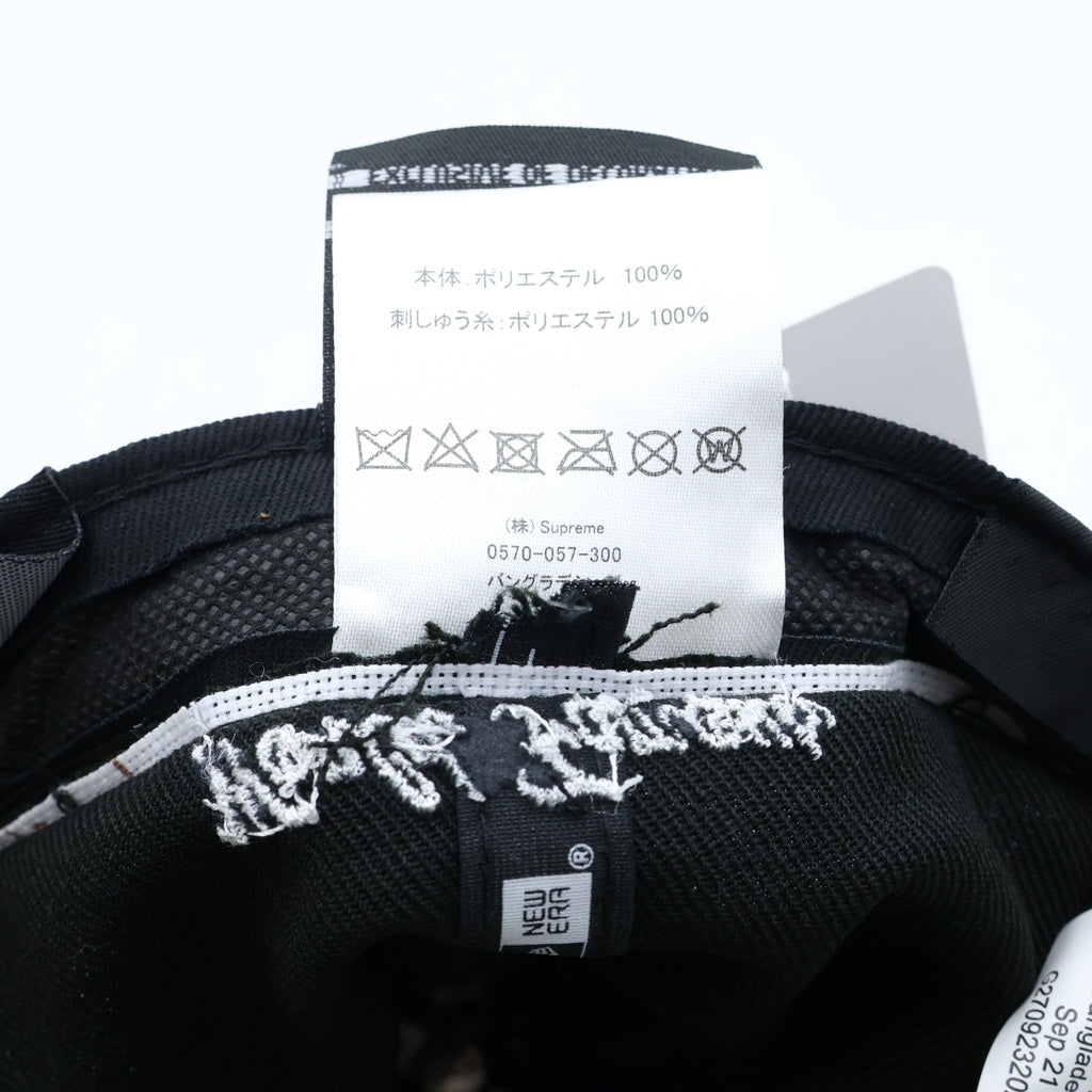 SUPREME(シュプリーム) 21AW ×NEW ERA No Comp Box Logo Cap ニューエラ ノーコンプ ボックスロゴ ベースボールキャップ 帽子 ブラック