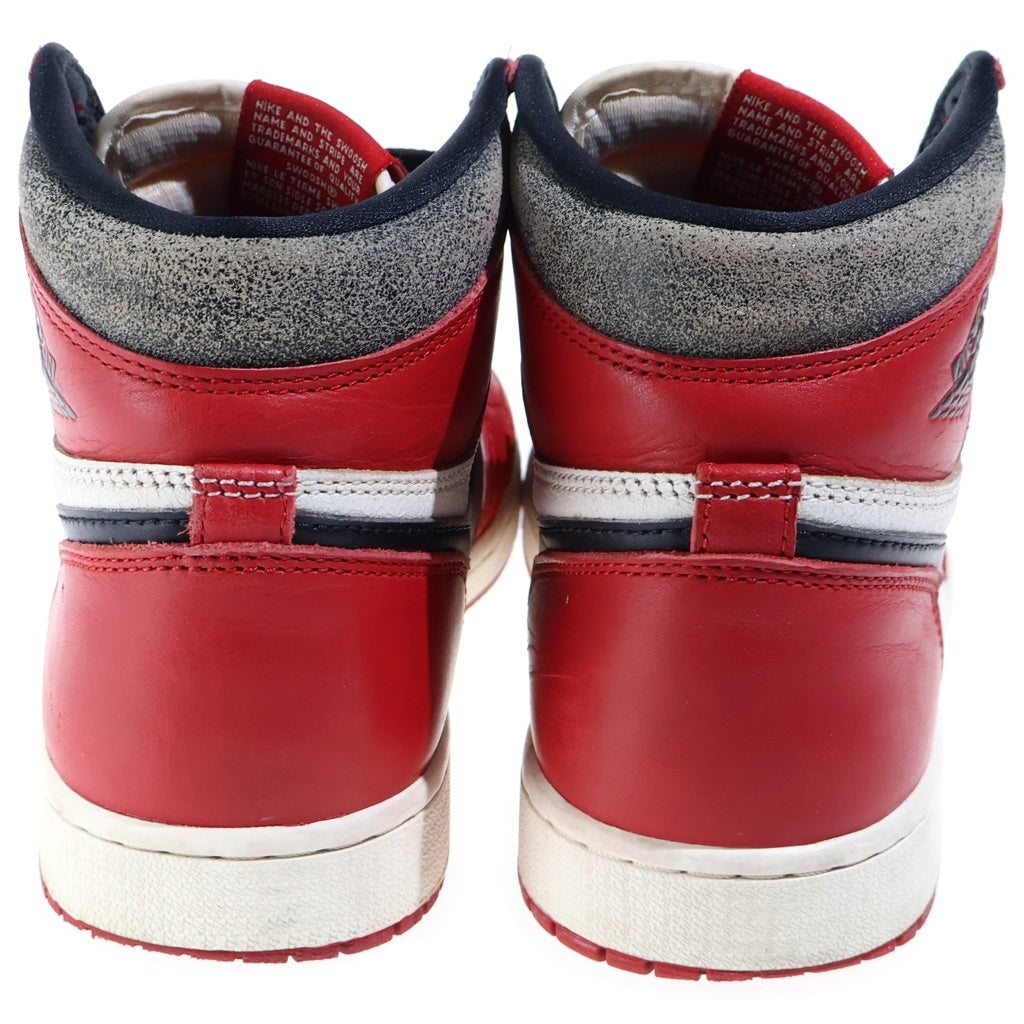 NIKE(ナイキ) AIR JORDAN 1 HIGH OG CHICAGO LOST & FOUND エアジョーダン1 ハイ ロスト アンド ファウンド ハイカットスニーカー レッド/ホワイト US9/27cm DZ5485-612