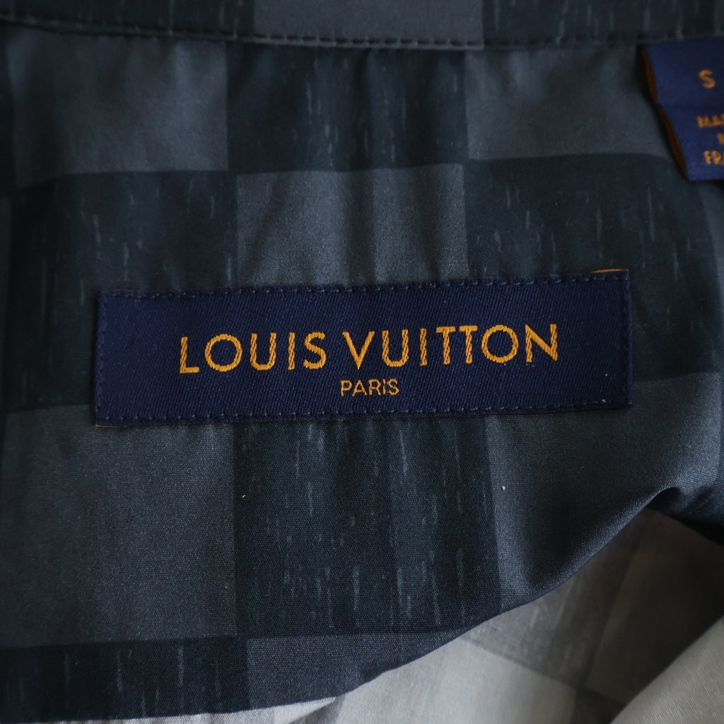 LOUIS VUITTON(ルイヴィトン) 21AW Damier Printed L/S Shirt ダミエプリント 長袖シャツ ブラック/グレー RM2129 IM6 HLS33W