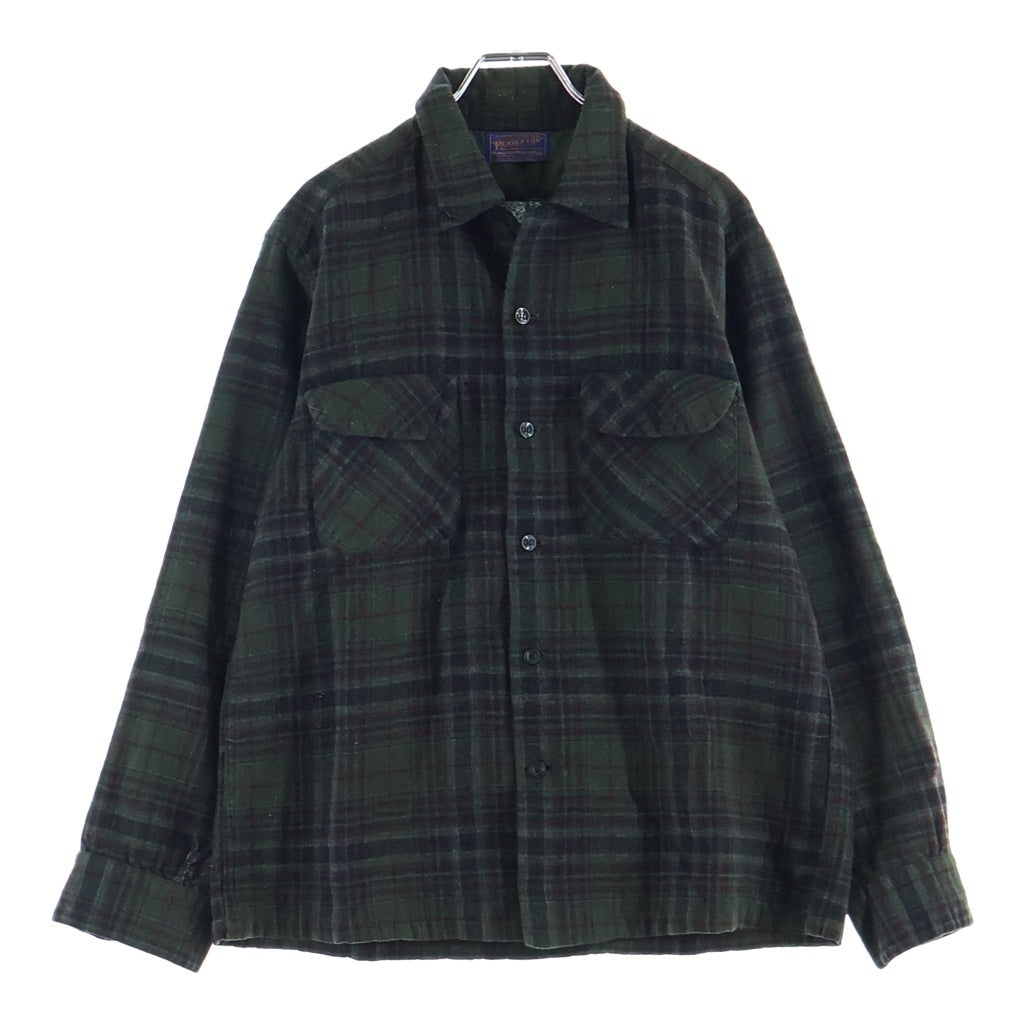 PENDLETON(ペンドルトン) 50S VINTEGE ヴィンテージ 長袖ボードチェックシャツ グリーン/レッド