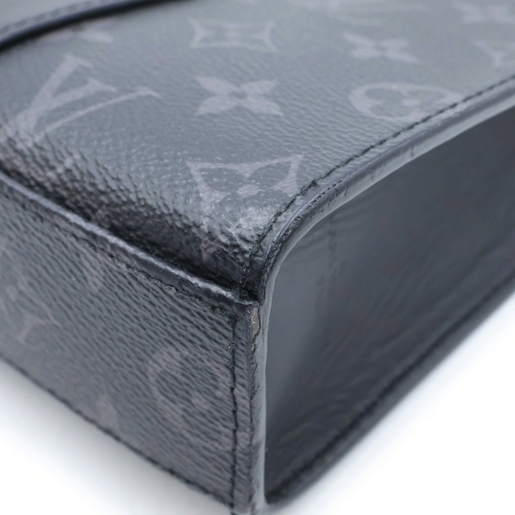 LOUIS VUITTON(ルイヴィトン) モノグラム エクリプス サック プラ クロス ハンドトートバッグ 2WAY ショルダーバッグ ブラック M46098 レディース