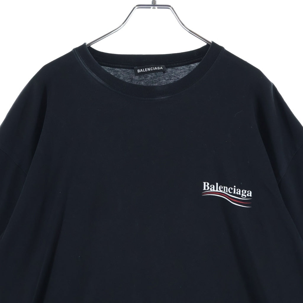 BALENCIAGA(バレンシアガ) 17AW CAMPAIGN LOGO TEE キャンペーンロゴプリント クルーネック半袖Tシャツカットソー ブラック 556150 TAV44