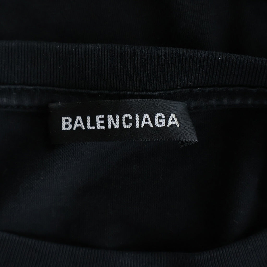 BALENCIAGA(バレンシアガ) 17AW CAMPAIGN LOGO TEE キャンペーンロゴプリント クルーネック半袖Tシャツカットソー ブラック 556150 TAV44
