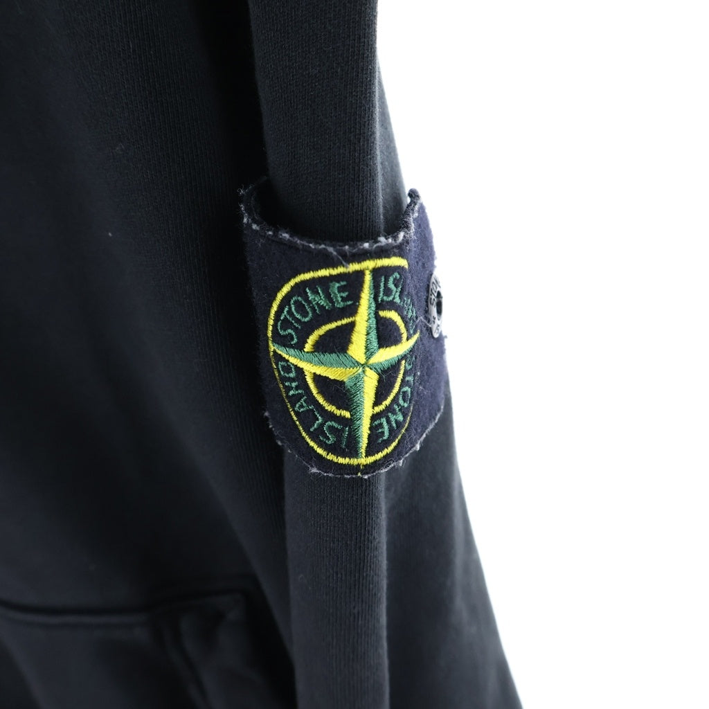 STONE ISLAND(ストーンアイランド) 25SS Pullover Sweat Hoodie ロゴワッペン刺繍 プルオーバー長袖スウェット パーカー フーディ K1S156100045S0051 ブラック