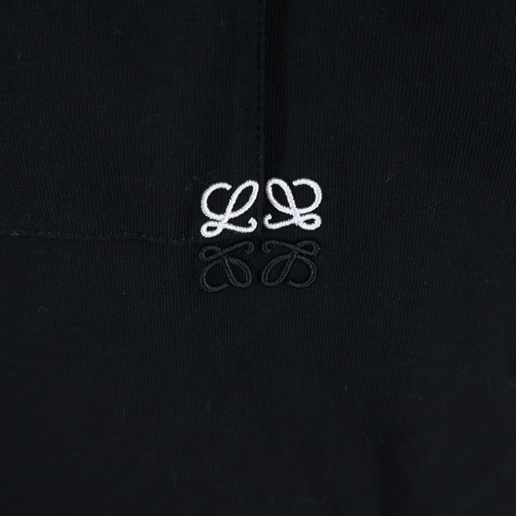 LOEWE(ロエベ) Anagram Relaxed Fit T-Shirt H526Y22XDS アナグラムロゴ刺繍ポケット リラックス クルーネック半袖Tシャツカットソー ブラック