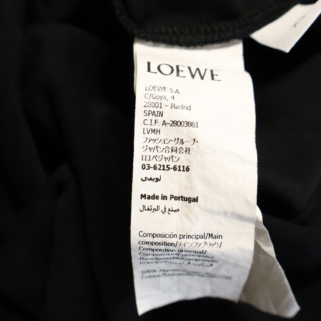 LOEWE(ロエベ) Anagram Relaxed Fit T-Shirt H526Y22XDS アナグラムロゴ刺繍ポケット リラックス クルーネック半袖Tシャツカットソー ブラック