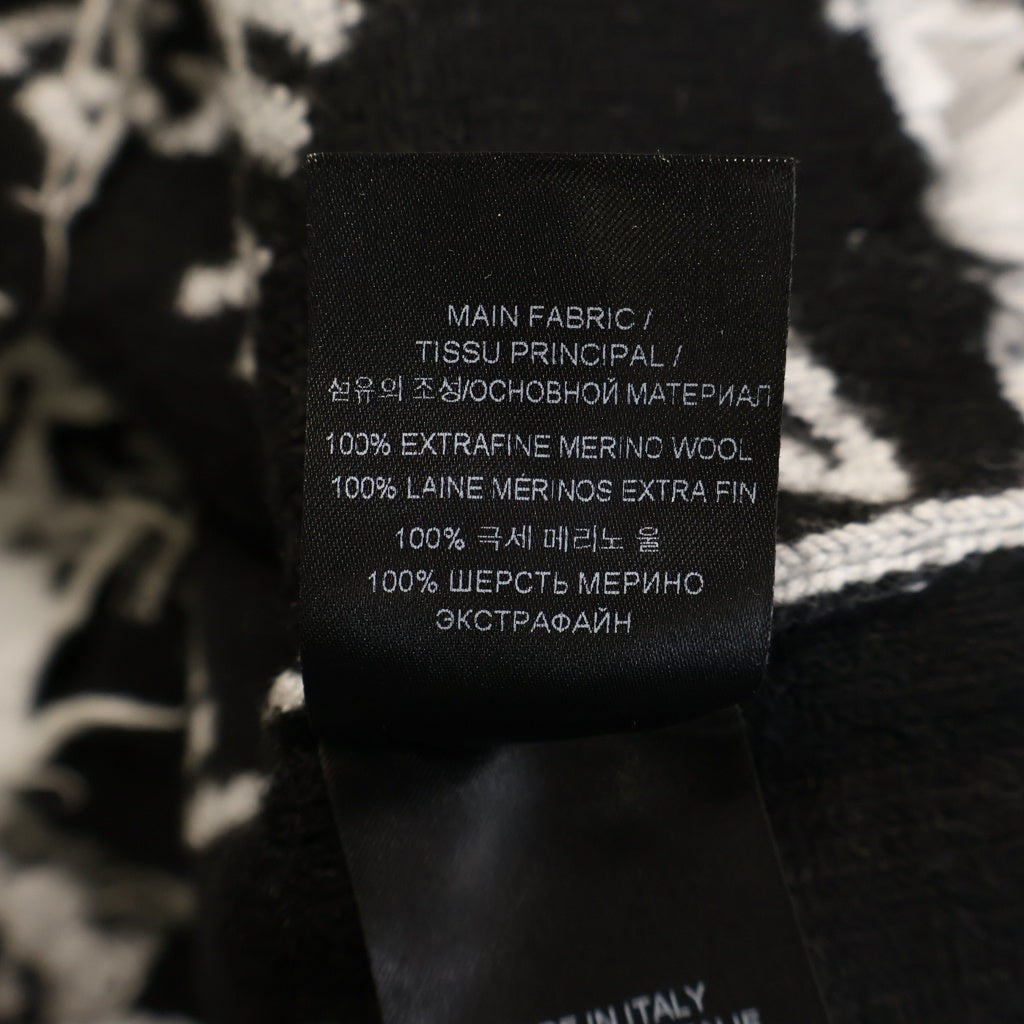 VETEMENTS(ヴェトモン) 23SS モノグラム クロップド ダメージ加工クルーネック長袖ニットセーター グレー UE63KN900G