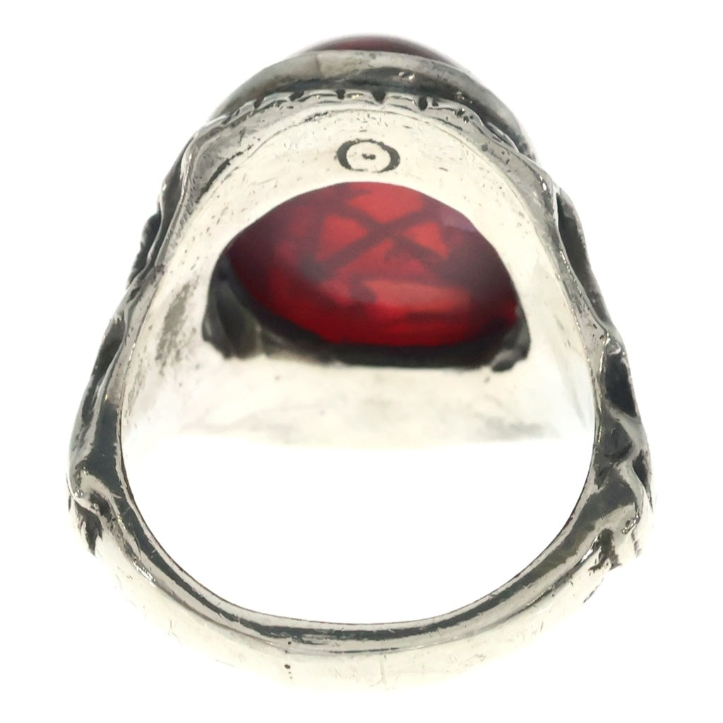 ALEX STREETER(アレックスストリーター) Angel Heart Ring エンジェルハートリング スターカスタム アンバー シルバー/レッド