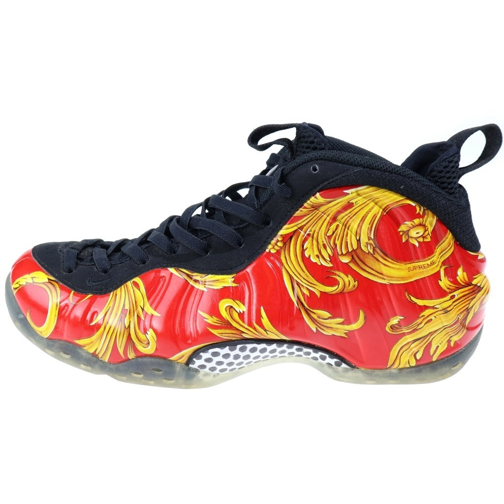 NIKE(ナイキ) 【観賞用 2014年製】 14SS×Supreme AIR FOAMPOSITE 1 シュプリーム エアフォームポジット ミッドカットスニーカー シューズ 652792-600 レッド